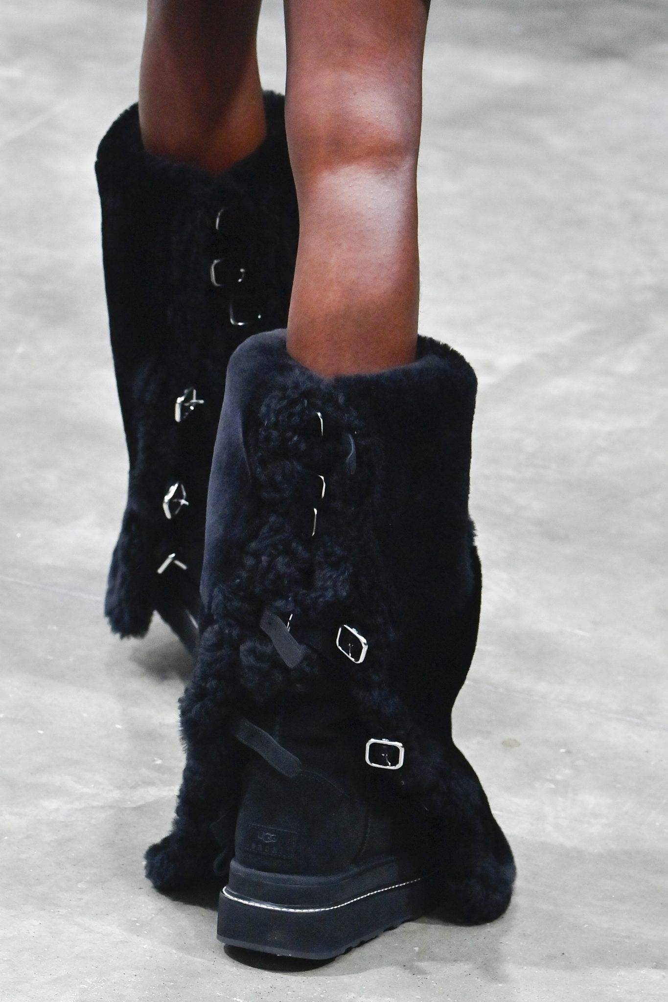 UGG sacai Lace-up Boots BLACK 37 WOMEN BOOTS | sacai Official