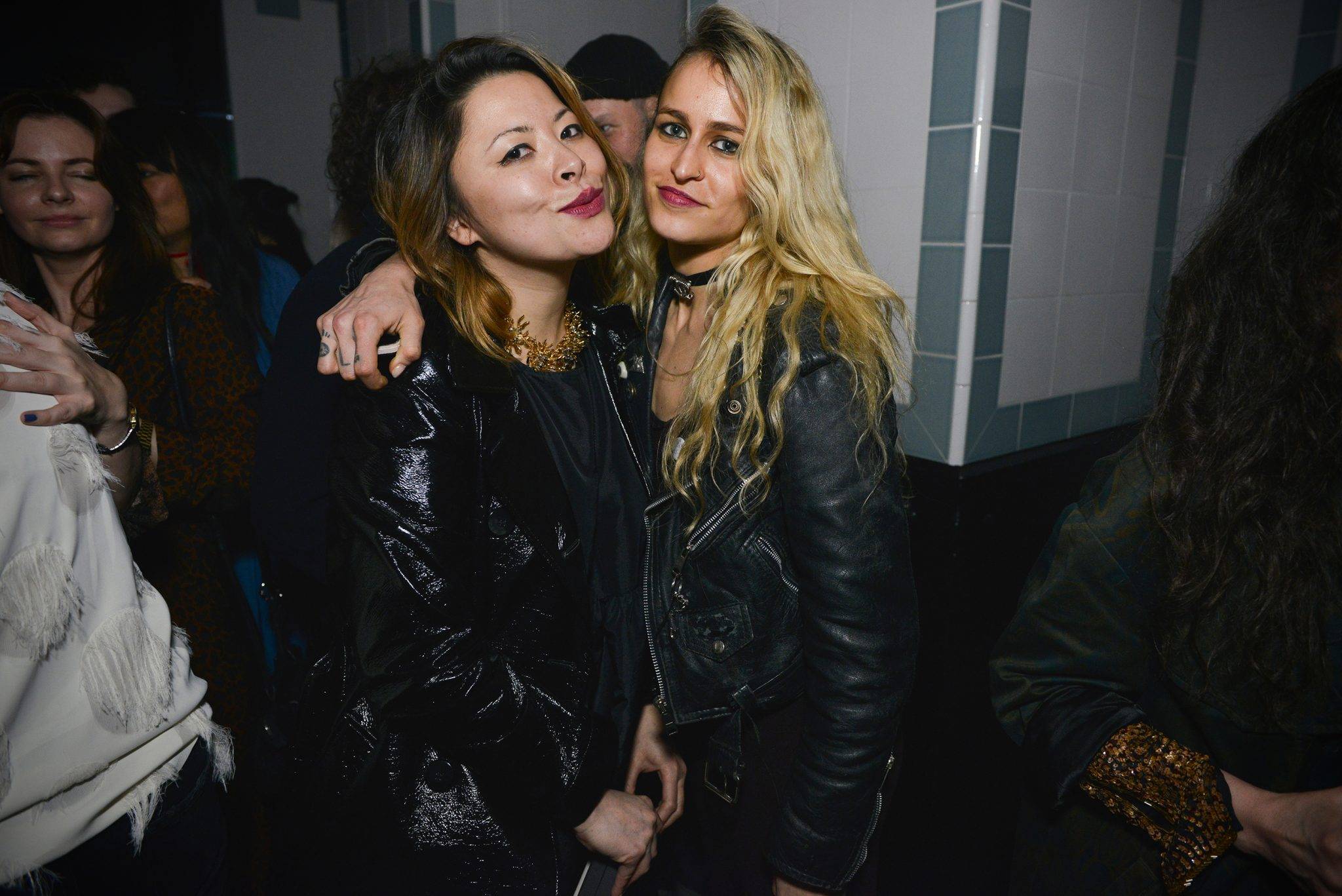  - Grace Hartzel and Hayett McCarthy from the podiums to the stage for Linda Farrow’s party