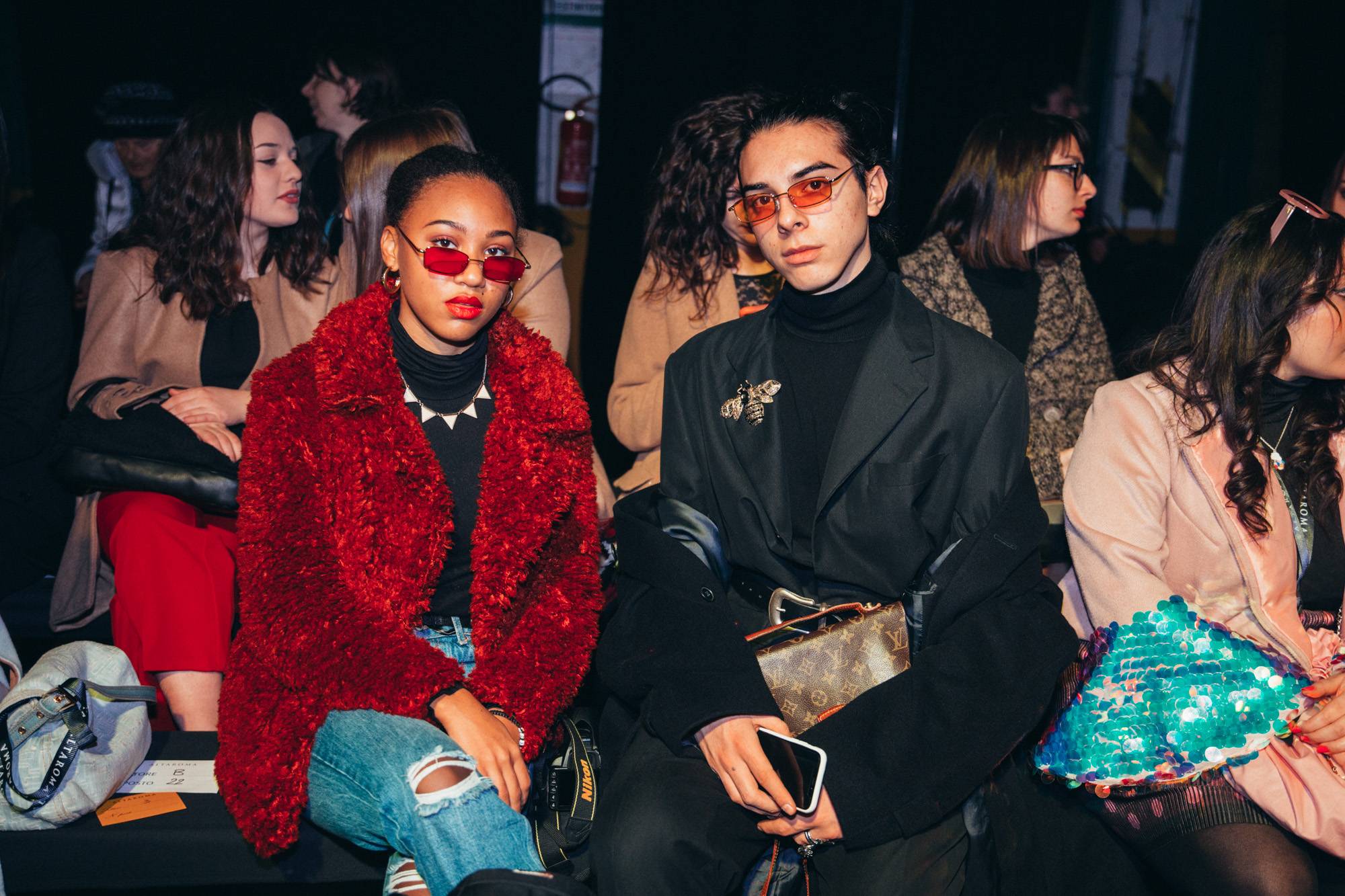  - Sitting front row at Federica Tosi Fall/Winter 2019 show at AltaRoma