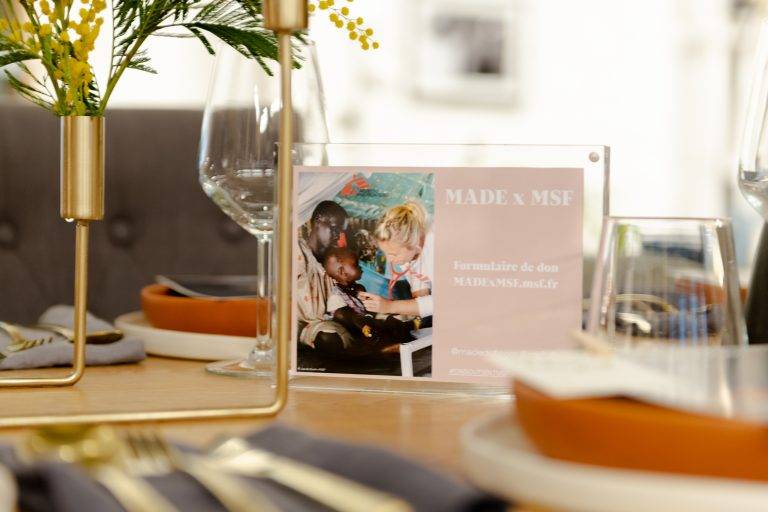 Un dîner intimiste signé Made.com pour Médecins Sans Frontières