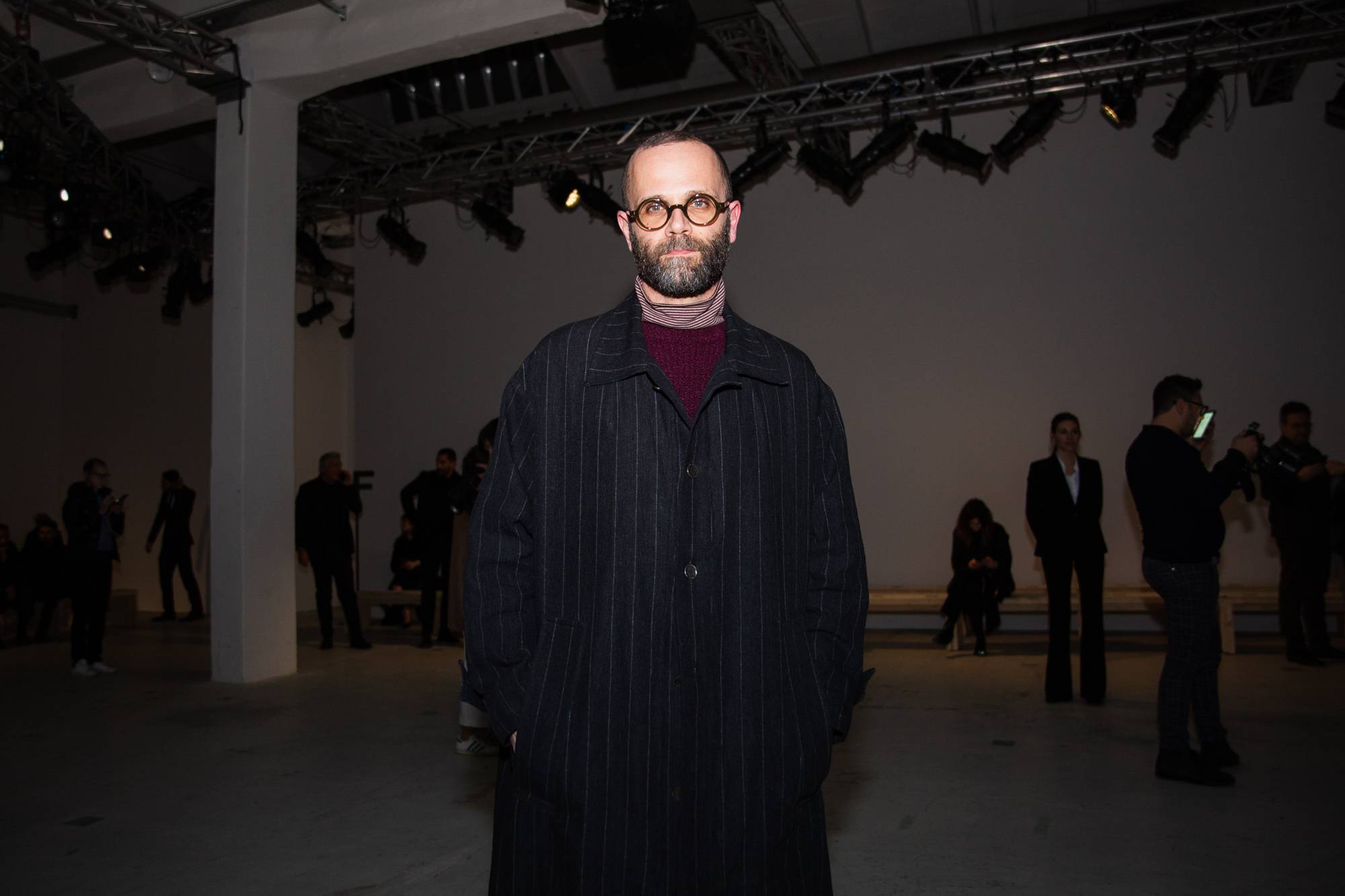  - Sitting front row with Poppy Delevingne at Agnona Fall/Winter 2019