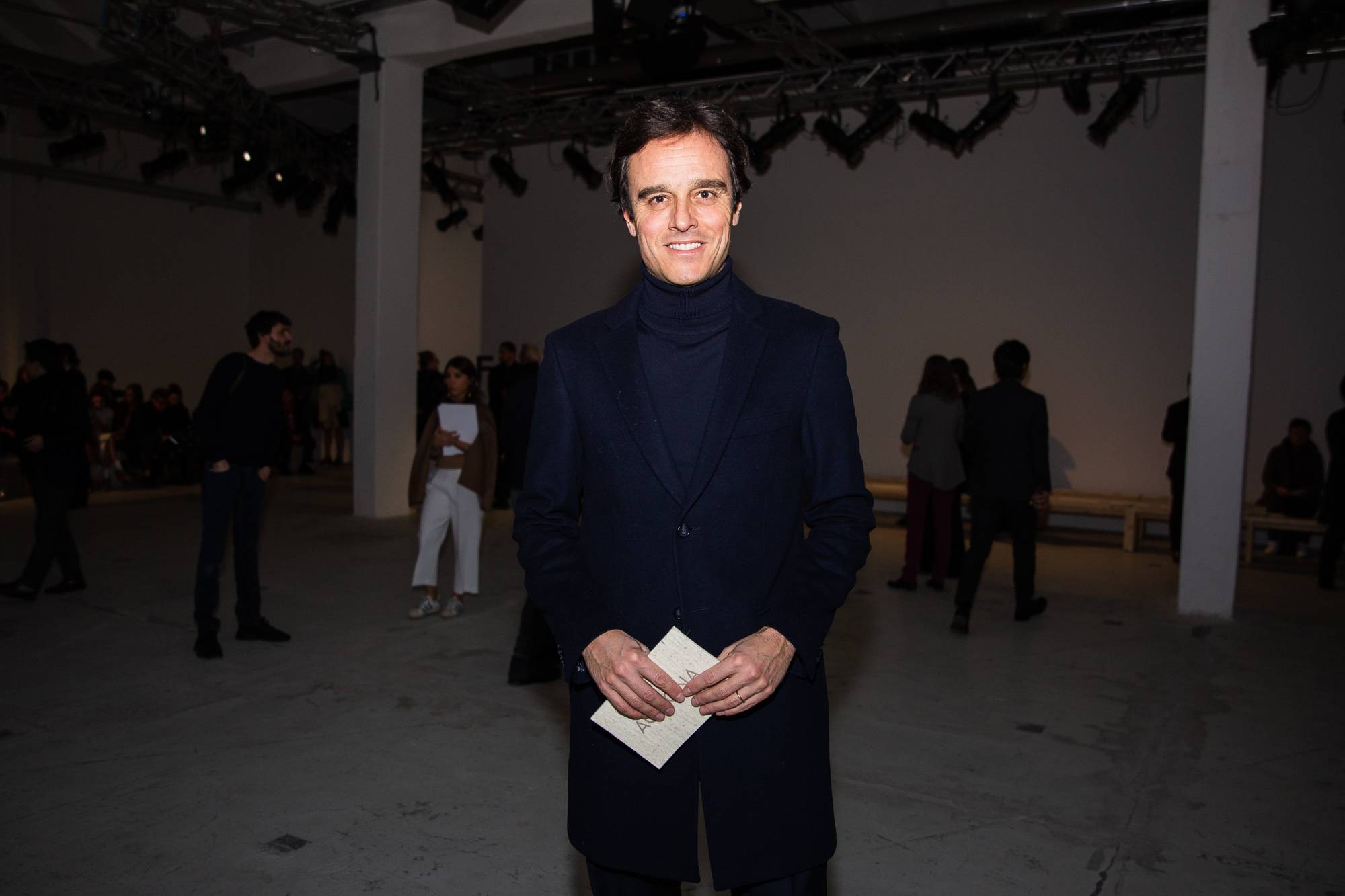  - Sitting front row with Poppy Delevingne at Agnona Fall/Winter 2019