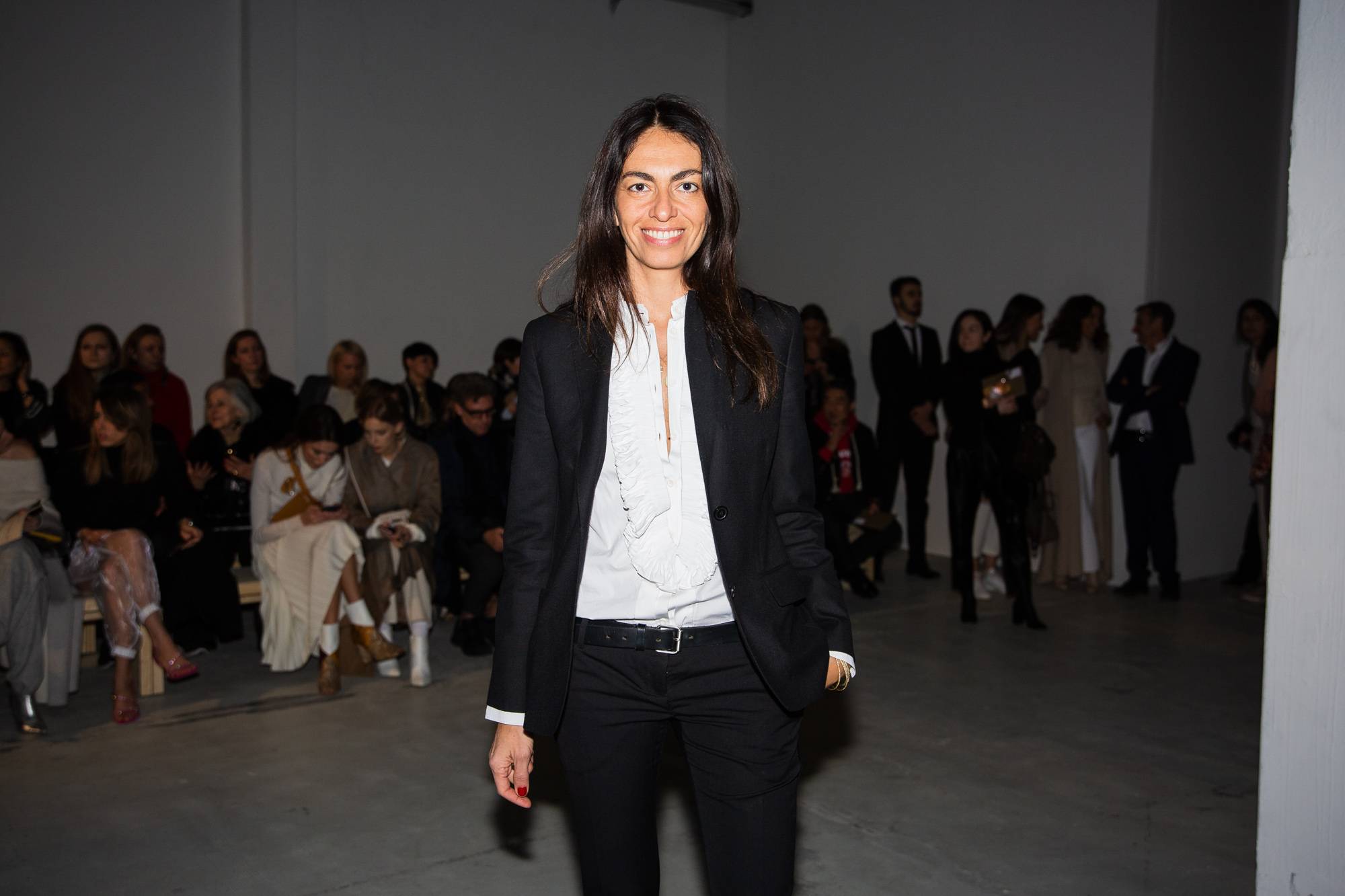  - Poppy Delevingne au premier rang du défilé Agnona automne-hiver 2019