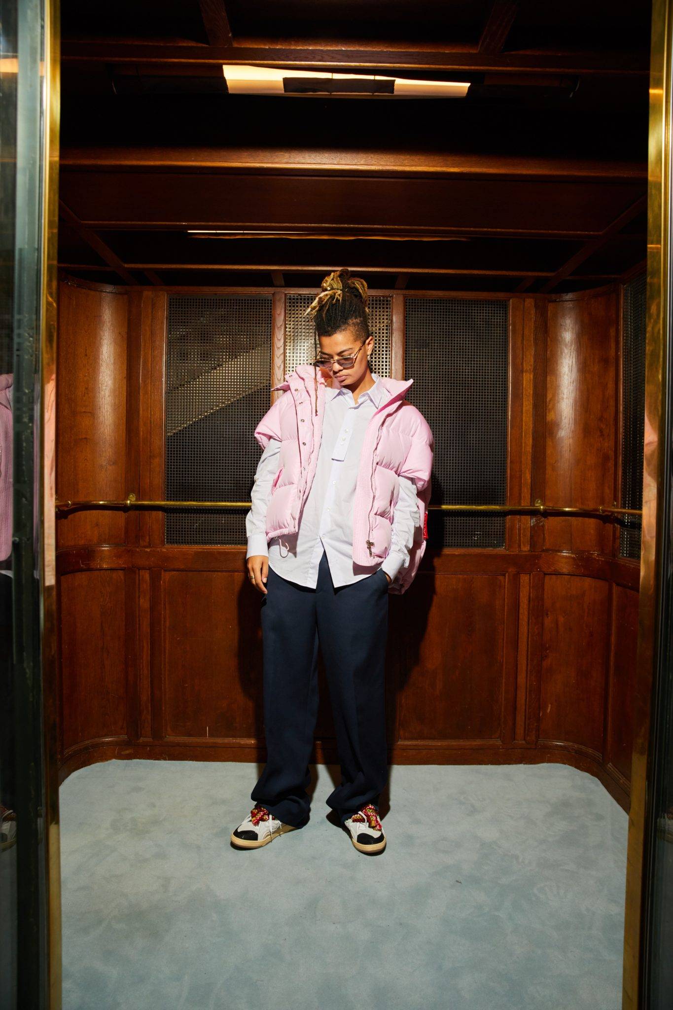  - Isabelle Huppert and Offset sit front row at Lanvin SS22