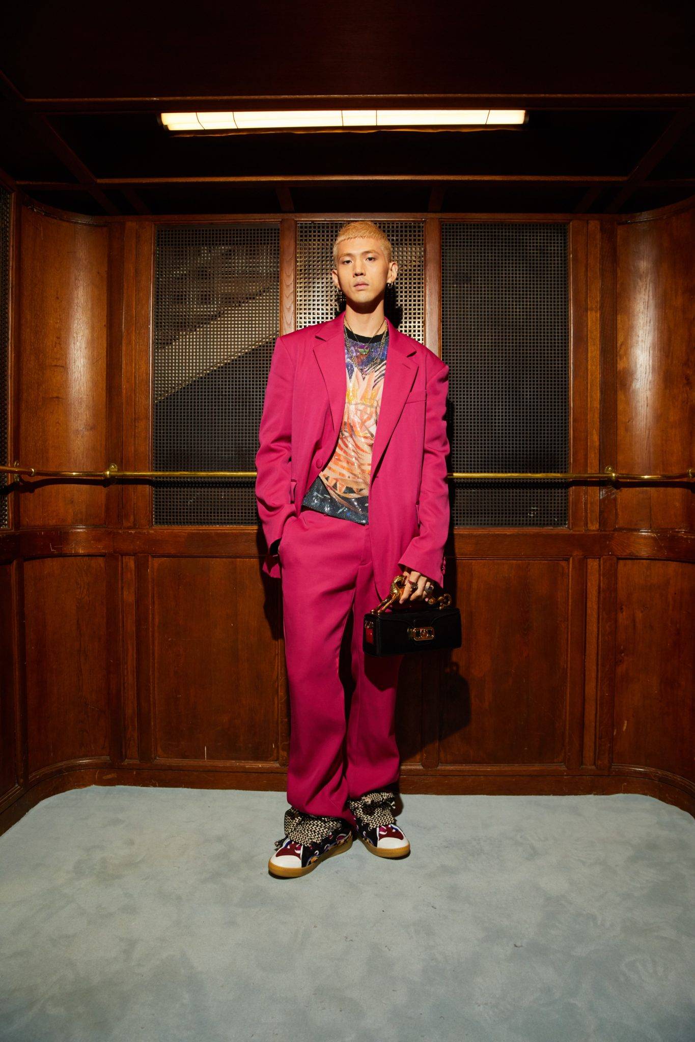  - Isabelle Huppert et Offset au premier rang du défilé Lanvin printemps-été 2022