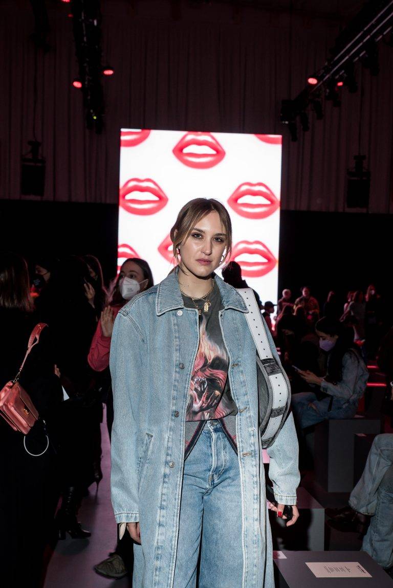  - Pierpaolo Piccioli and friends sit front row at Marco Rambaldi Fall/Winter 22-23