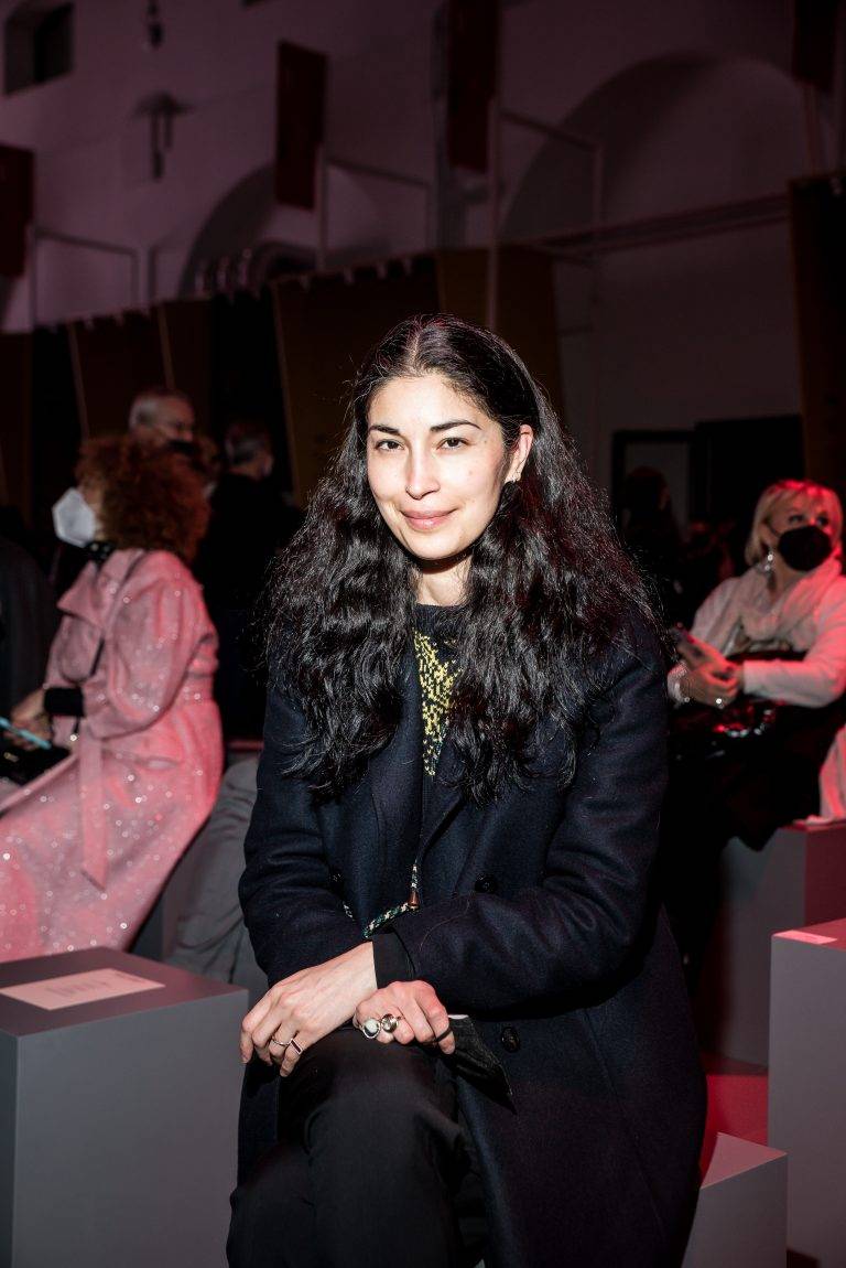  - Pierpaolo Piccioli and friends sit front row at Marco Rambaldi Fall/Winter 22-23