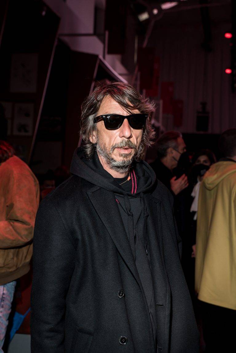  - Pierpaolo Piccioli and friends sit front row at Marco Rambaldi Fall/Winter 22-23