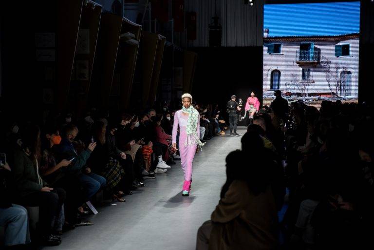 Pierpaolo Piccioli and friends sit front row at Marco Rambaldi Fall/Winter 22-23