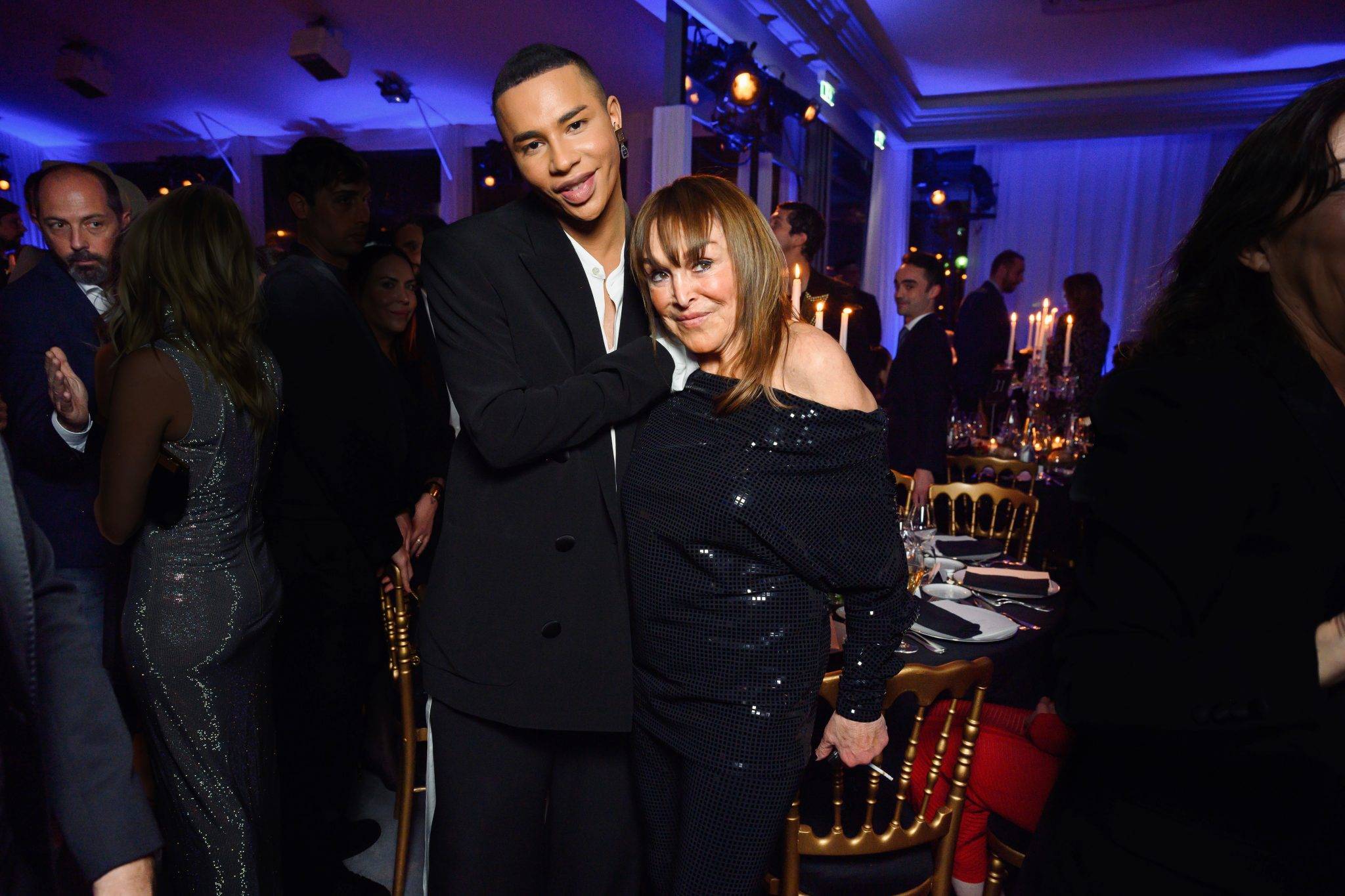  - Jean Paul Gaultier et Olivier Rousteing à la table de Babeth Djian pour l’association AEM