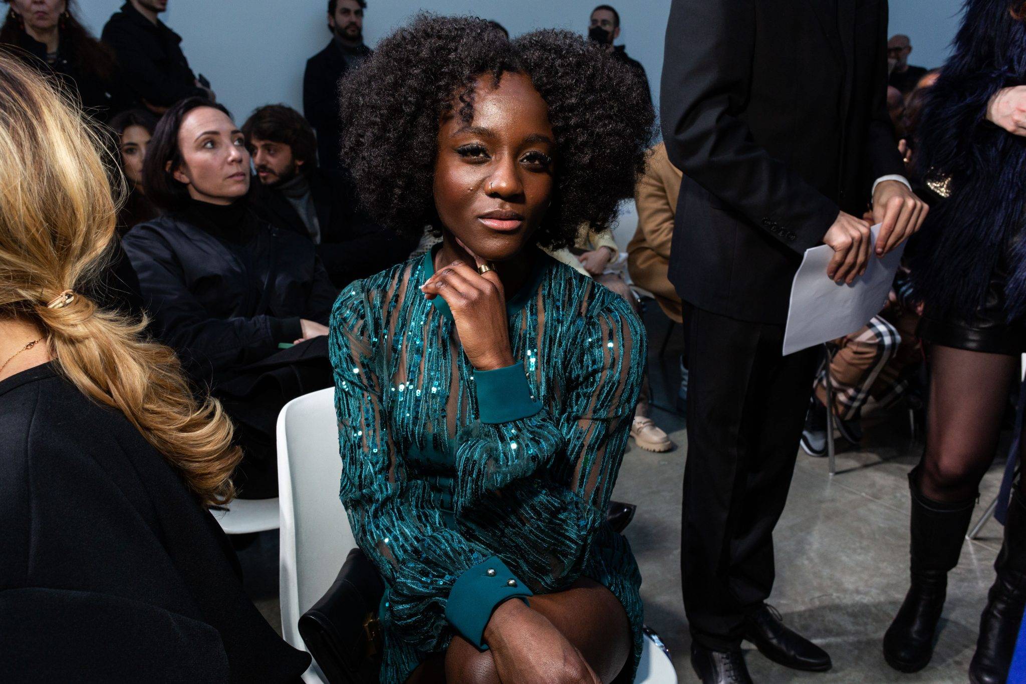  - Coco Rocha and Toni Garrn sit front row at Elie Saab Fall/Winter 2022-23