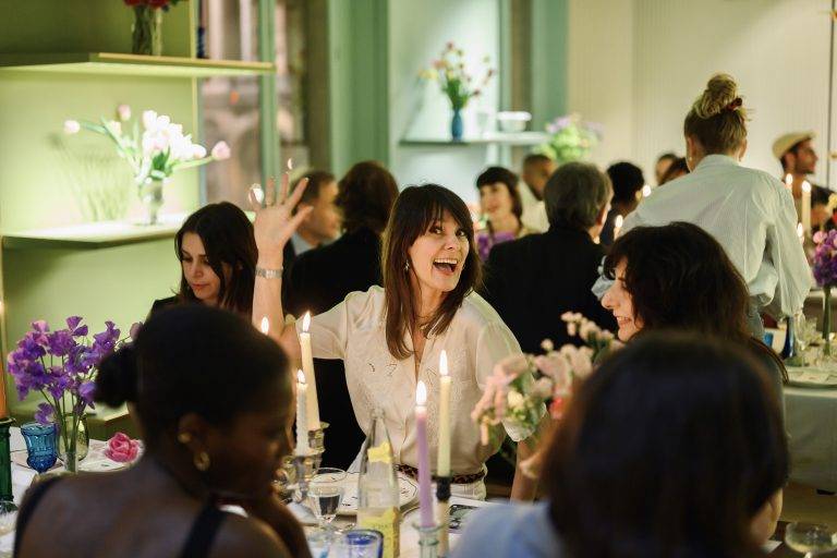  - Jeanne Damas’ colorful table for Lancel