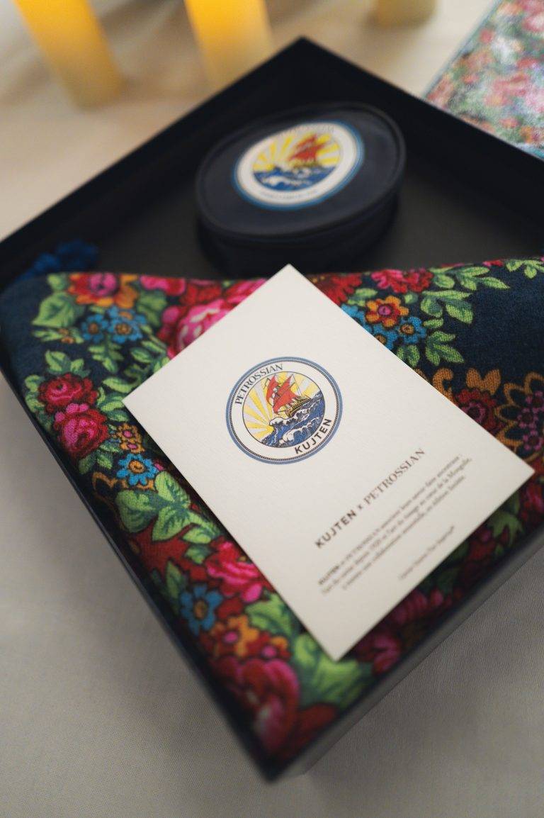 Les mailles merveilleuses de Kujten en collaboration avec le caviar Petrossian