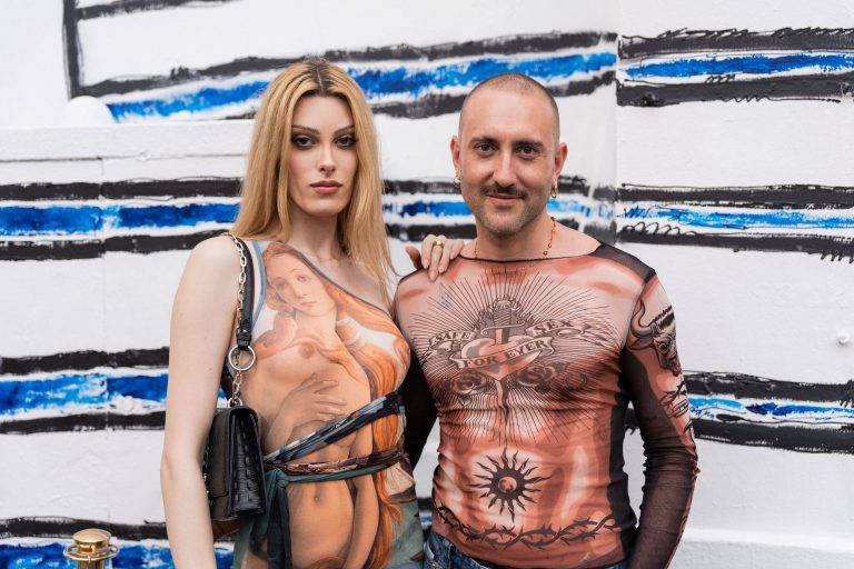  - Jean Paul Gaultier Hoists A Rainbow Flag With Pepo Moreno