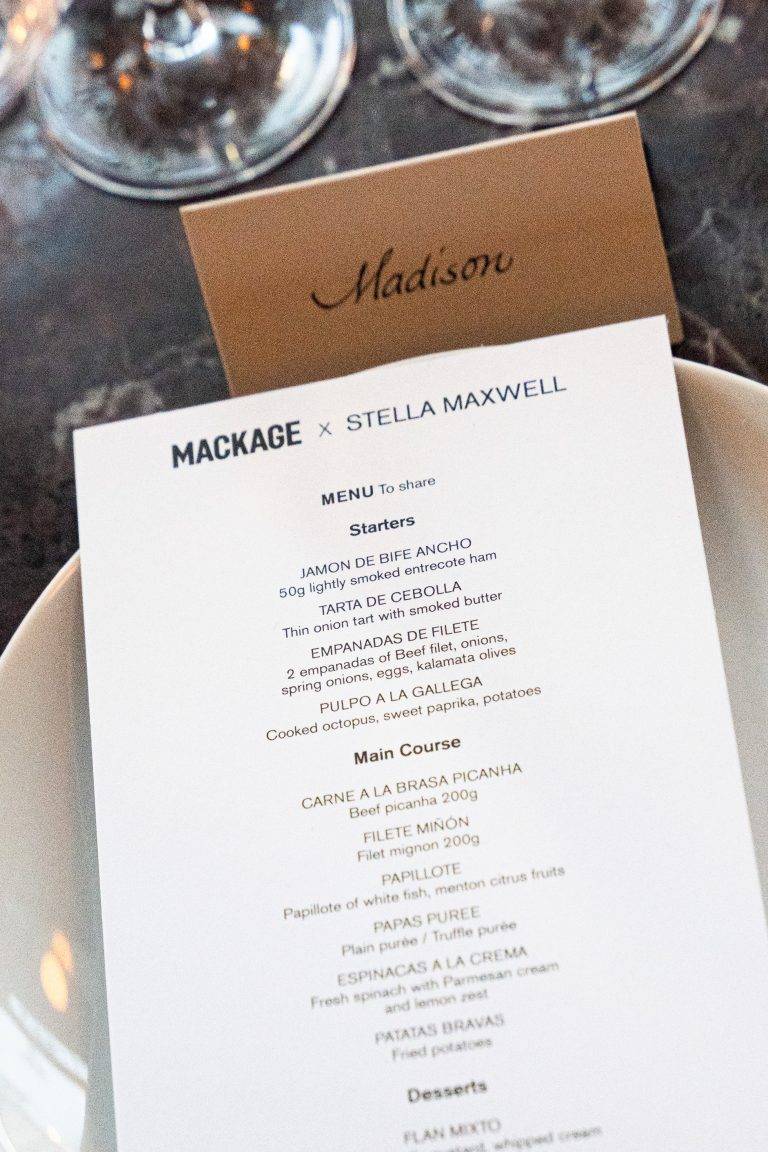 Le dîner feutré de MACKAGE et Stella Maxwell