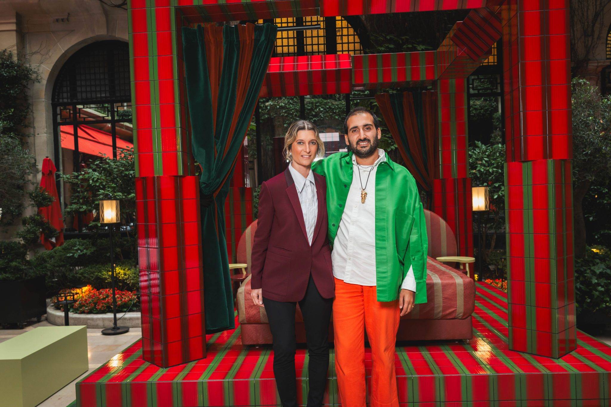  - Uchronia Takes Over the Cour Jardin of the Plaza Athénée Hotel With its Day Bed