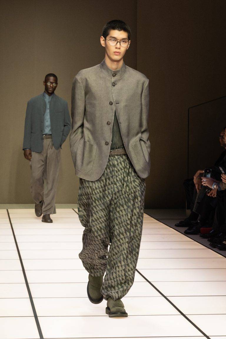 Leo Dell’Orco’s Fluid Walk at Giorgio Armani