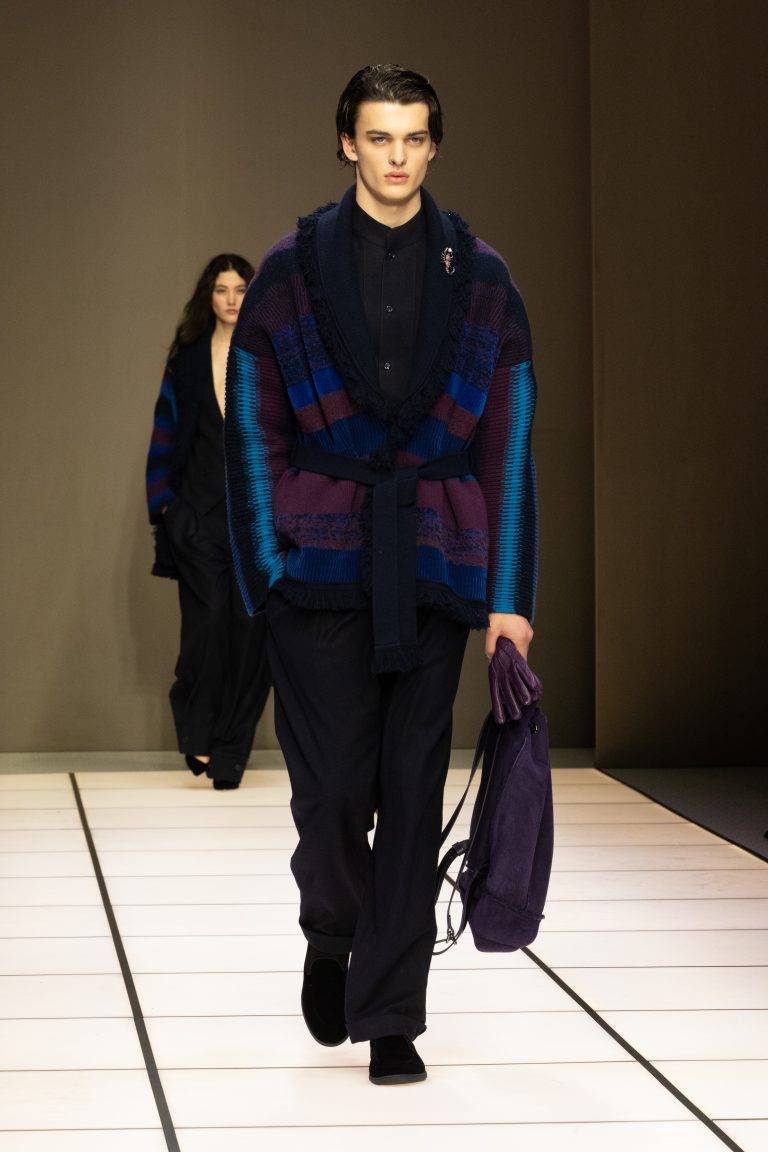 Leo Dell’Orco’s Fluid Walk at Giorgio Armani
